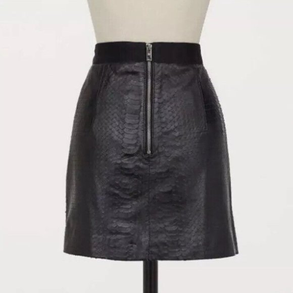 NWT Giambattista Valli x H&M Leather Snake Reptile Cocktail Mini Skirt 8 - Picture 3 of 13